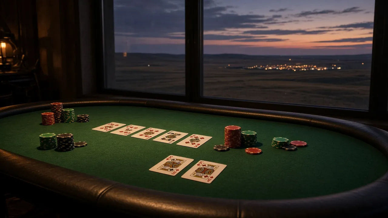 Mongol poker — клубын ширээ, тал хөндий цонхоор
